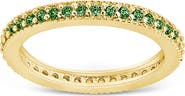 Sterling Forever Cubic Zirconia Pavé Thin Band Ring