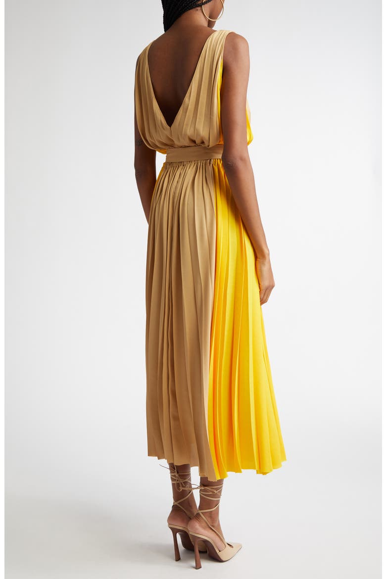Latoya Colorblock Pleated Dress, Alternate, color, DAISY COLORBLOCK