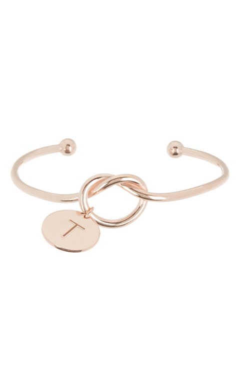 Love Knot Initial Bracelet