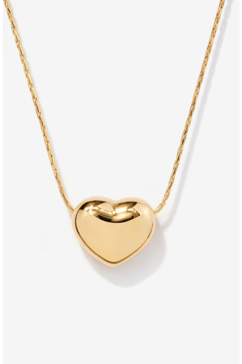 Pebble Heart Necklace, Main, color, Gold