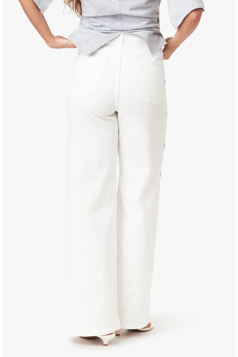 Gemma Studded Wide Leg Jeans, Alternate, color, WHITE