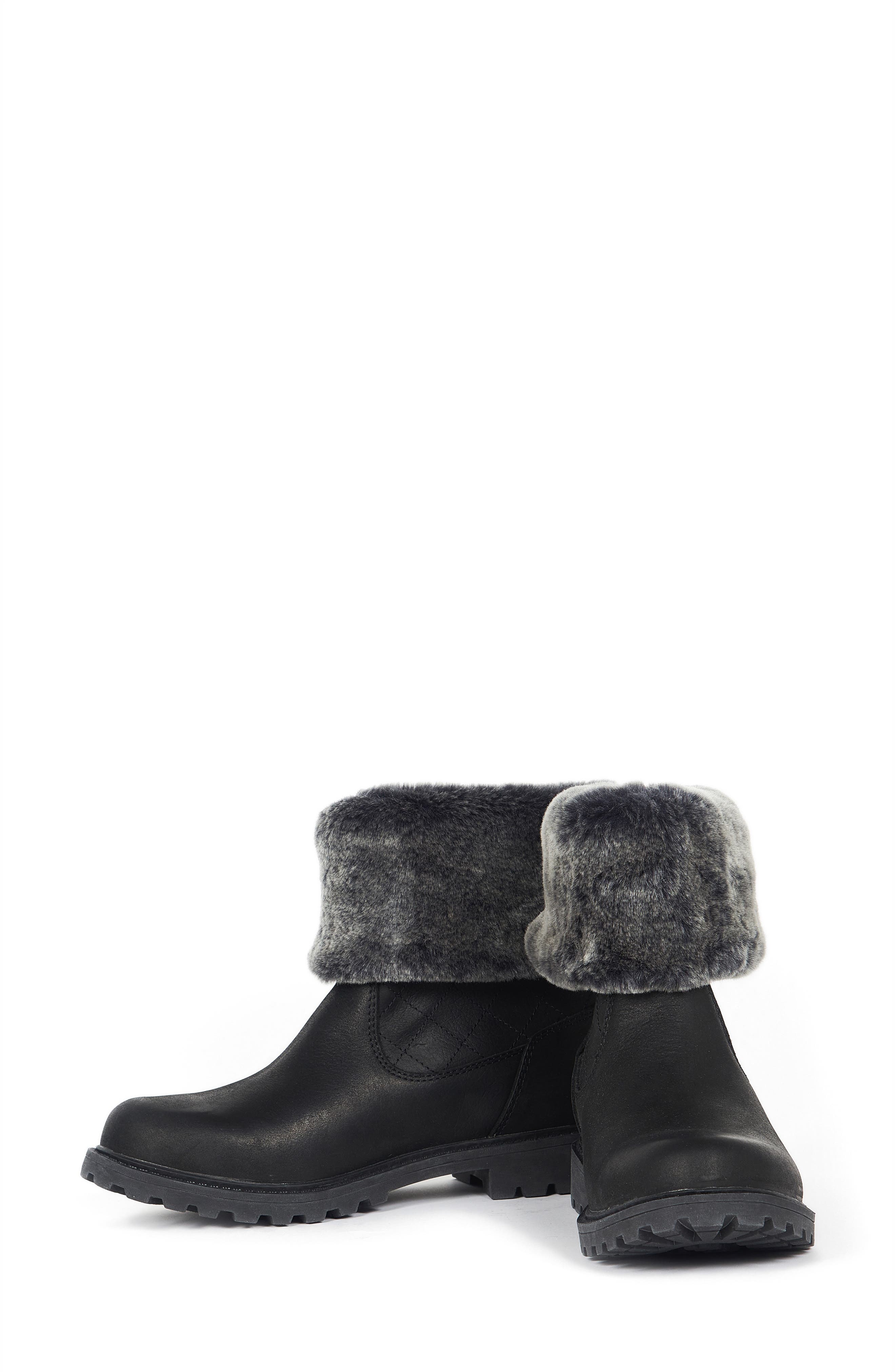 Barbour Hareshaw Waterproof Faux Fur Trim Boot, Alternate, color, 