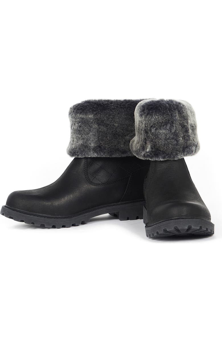 Barbour Hareshaw Waterproof Faux Fur Trim Boot, Alternate, color,