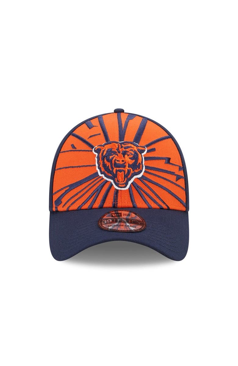 New Era Men's New Era Orange/Navy Chicago Bears Shattered 39THIRTY Flex Hat, Alternate, color,