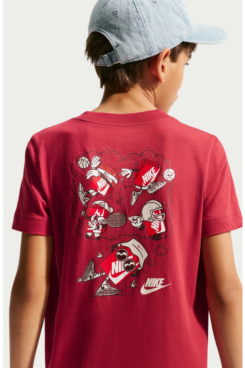Kids' Nike Boxy Graphic T-Shirt, Alternate, color, TOUGH RED