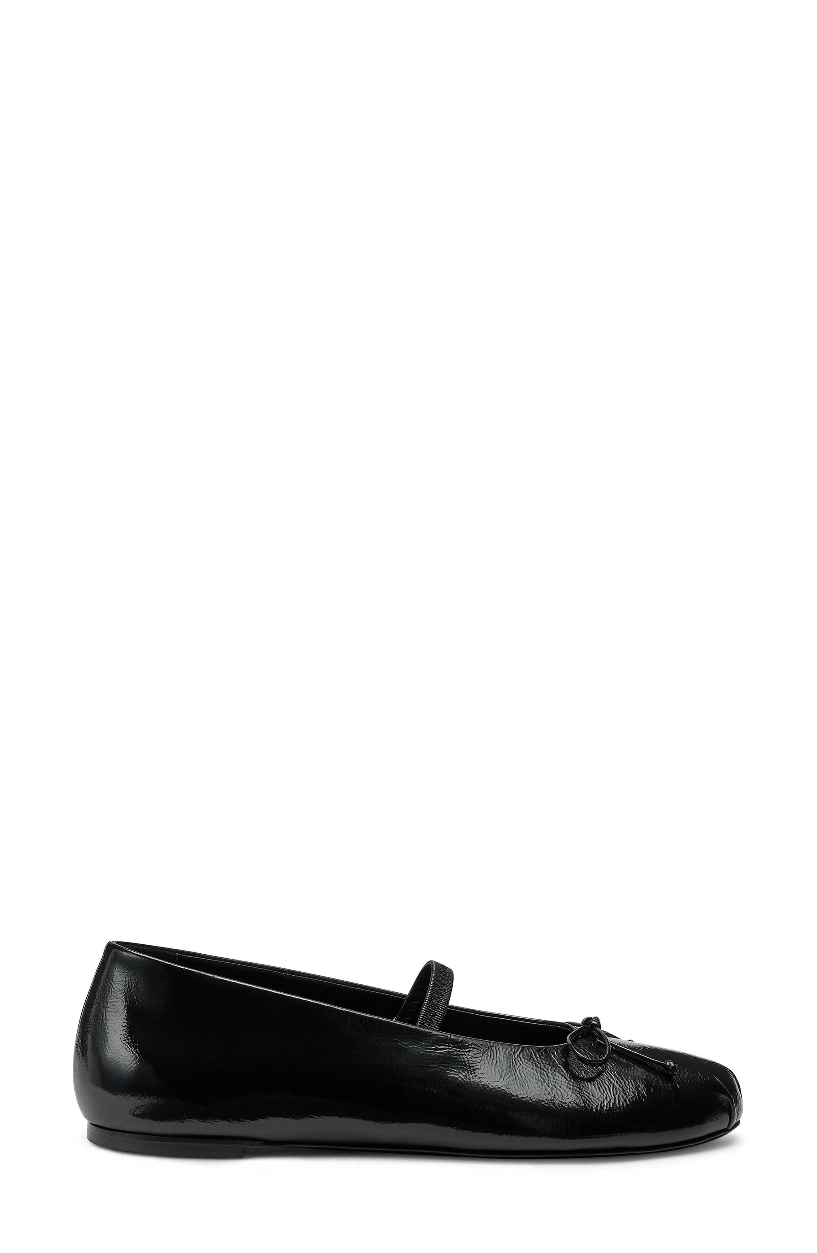 Prima Bow Mary Jane Flat, Alternate, color, BLACK/ BLACK