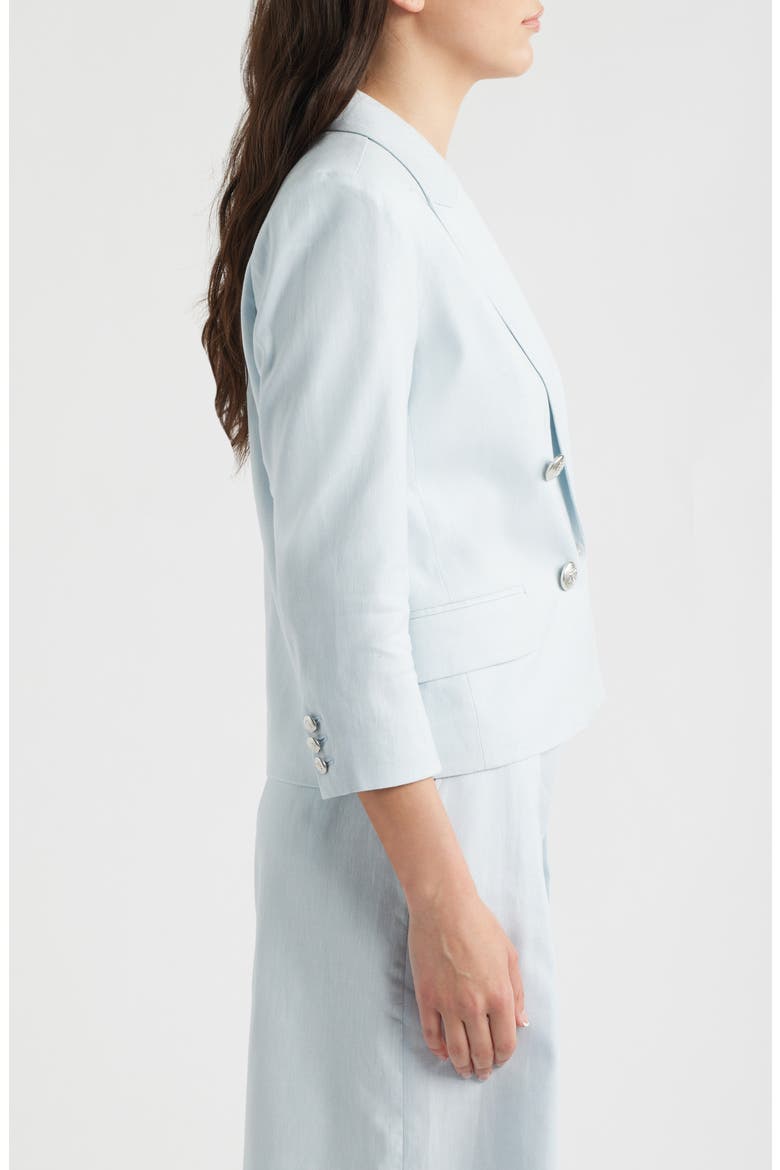 Double Breasted Crop Blazer, Alternate, color, AIRY BLUE