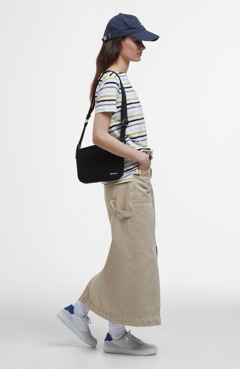 Barbour Olivia Cotton Canvas Crossbody Bag, Alternate, color, Black