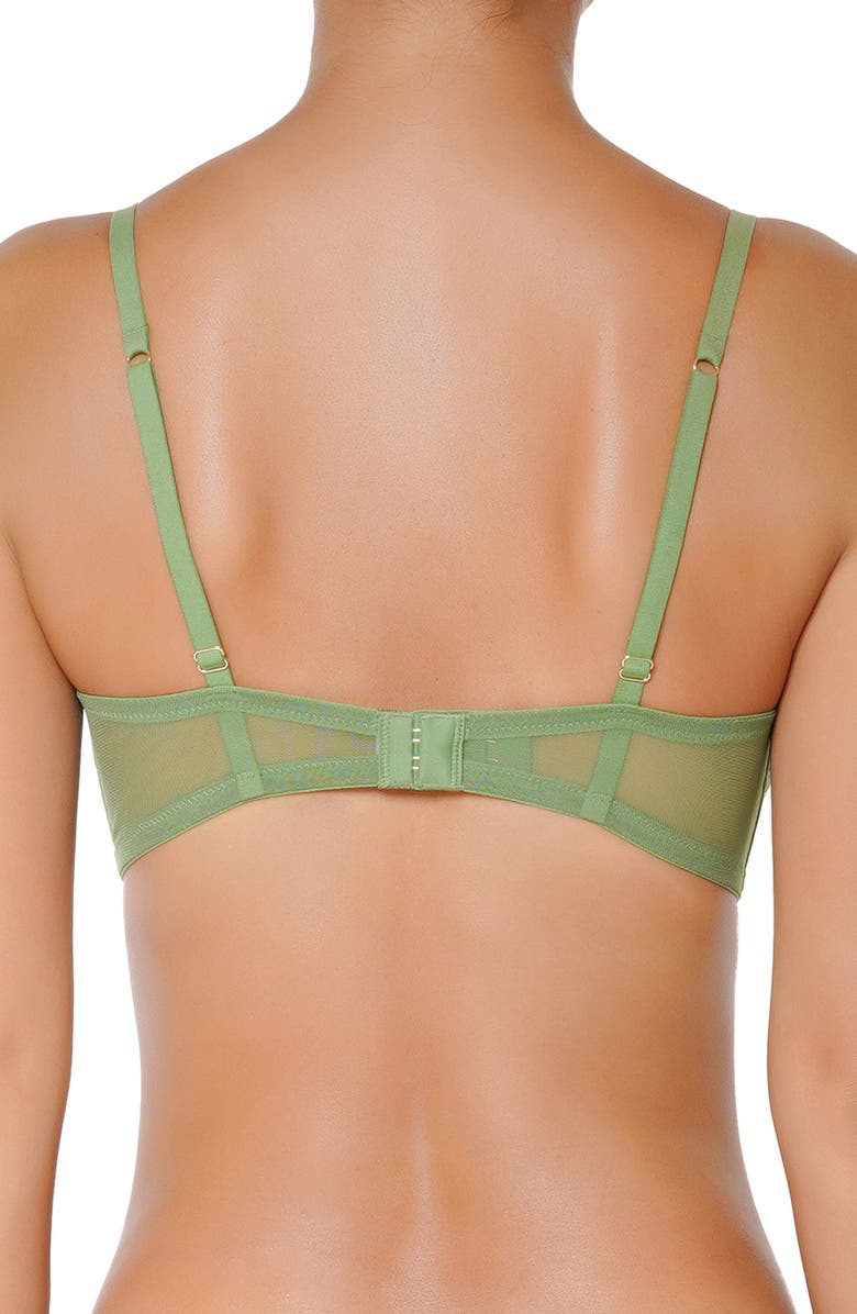 Huit Lenna Green Lace Underwire Bra, Alternate, color, Green