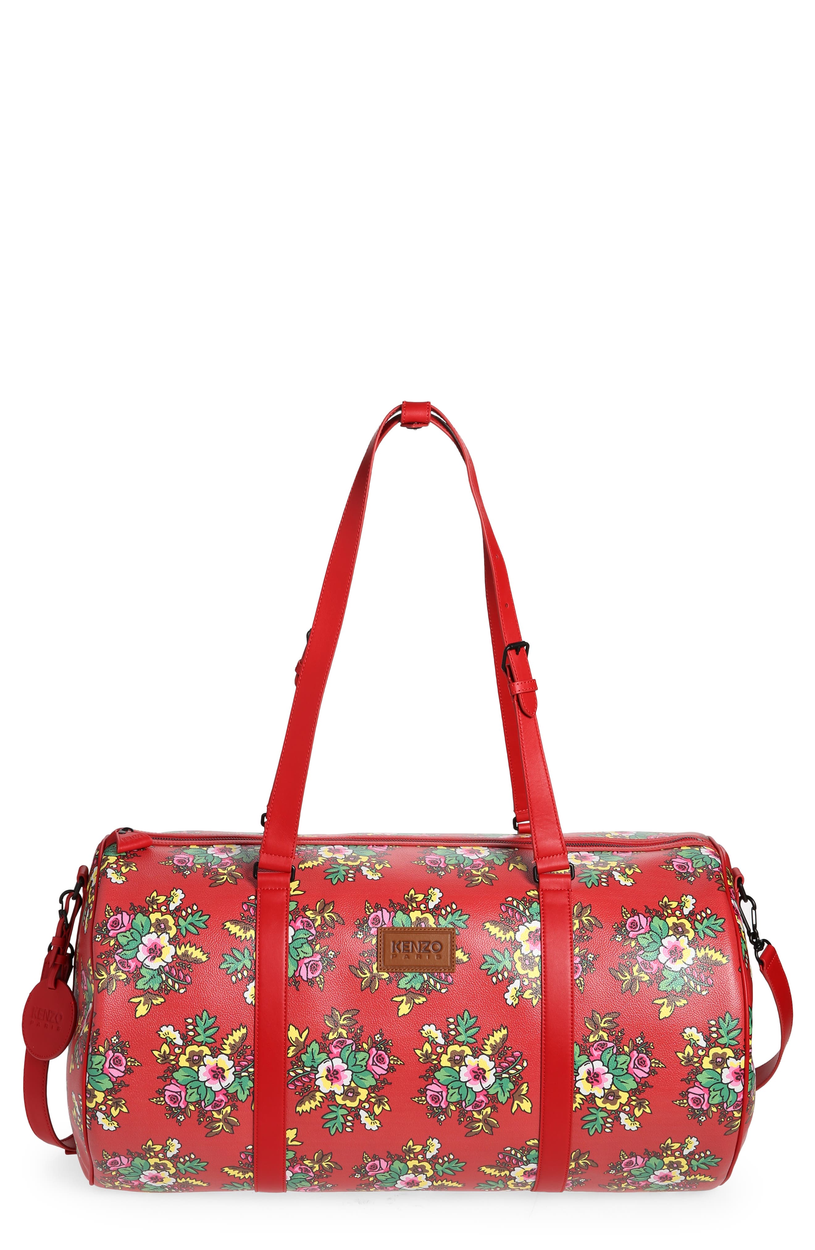 KENZO Large Courier Faux Leather Tote, Main, color, 