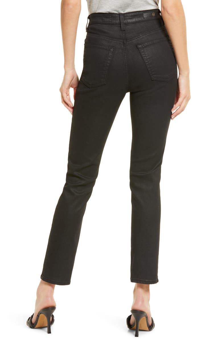AG Alexxis Coated Slim Straight Leg Jeans, Alternate, color, Ltt Lq Super Bl