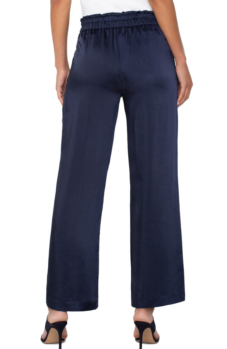 Liverpool Los Angeles Belted Paperbag Waist Wide Leg Pants, Alternate, color, 