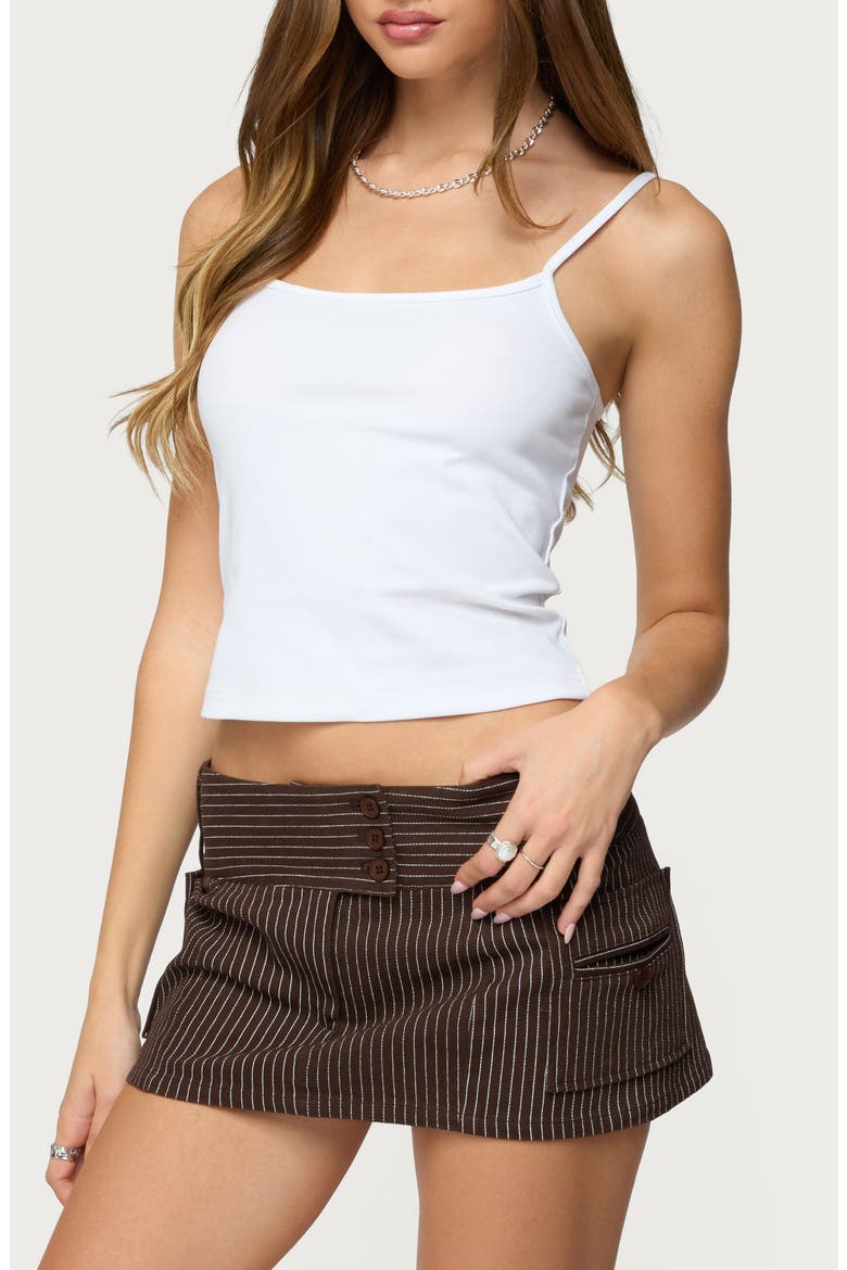 Deanna Stretch Cotton Crop Tank, Alternate, color, WHITE