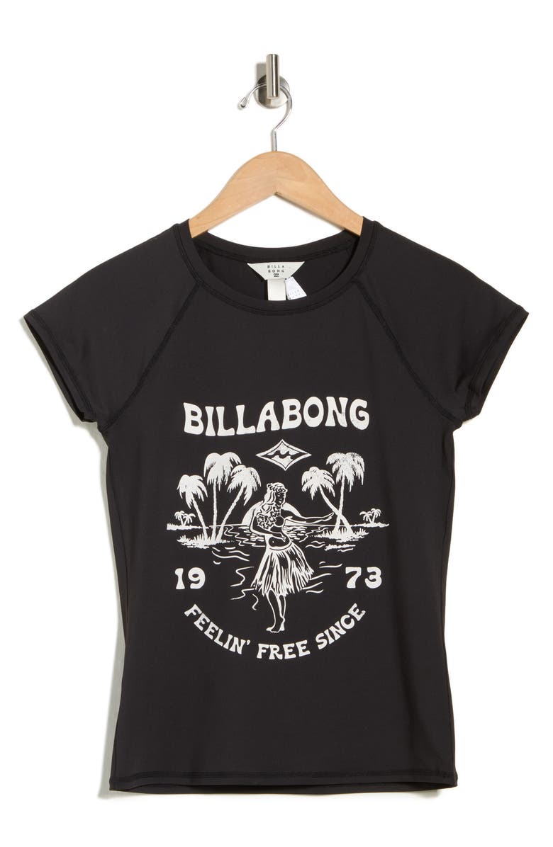 Billabong Beach Babe Rashguard Top, Alternate, color, Black Pebble