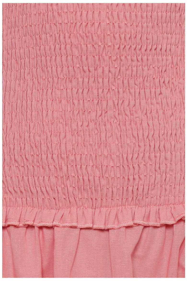 Bea Smocked Strapless Cotton & Linen Maxi Dress, Alternate, color, SOFT PINK