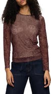 Sanctuary Floral Print Long Sleeve Mesh Top