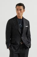 Brunello Cucinelli Chalk stripe unconstructed Cavallo blazer