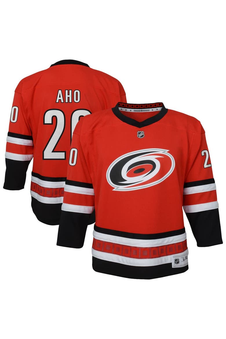 Youth Outerstuff Sebastian Aho Red Carolina Hurricanes Alternate Replica Jersey, Main, color, Red