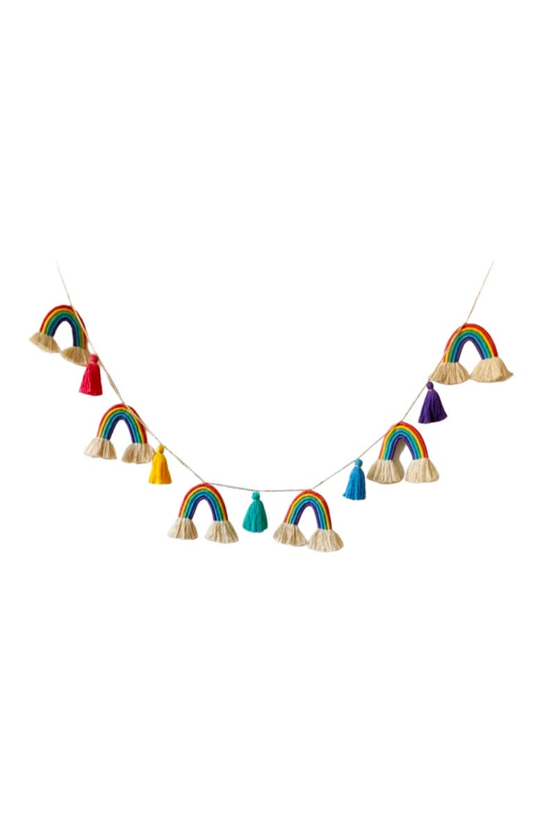 Rainbow Bunting Vibrant Wall Garland, Main, color, MULTI