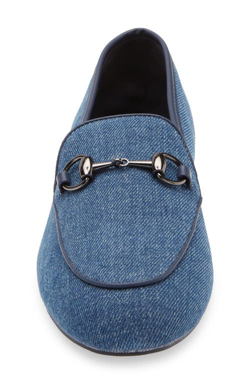 T Tahari Alhambra Bit Loafer In Blue Denim