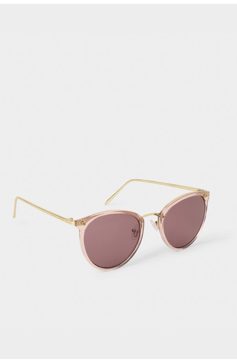 Katie Loxton Santorini Sunglasses in Rose Gold Transparent and Gold, Main, color, Rose Gold