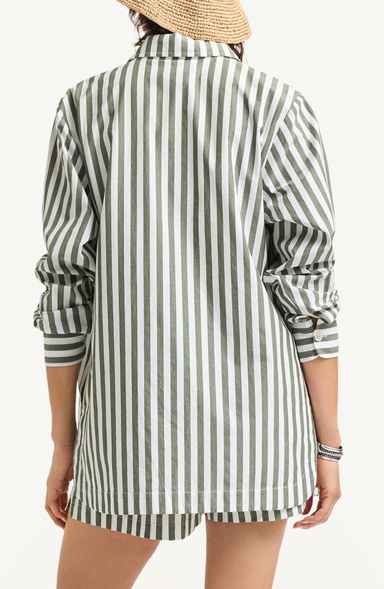 Vitamin A<sup>®</sup> Nadia Stripe Oversize Organic Cotton Cover-Up Shirt, Alternate, color, Ole