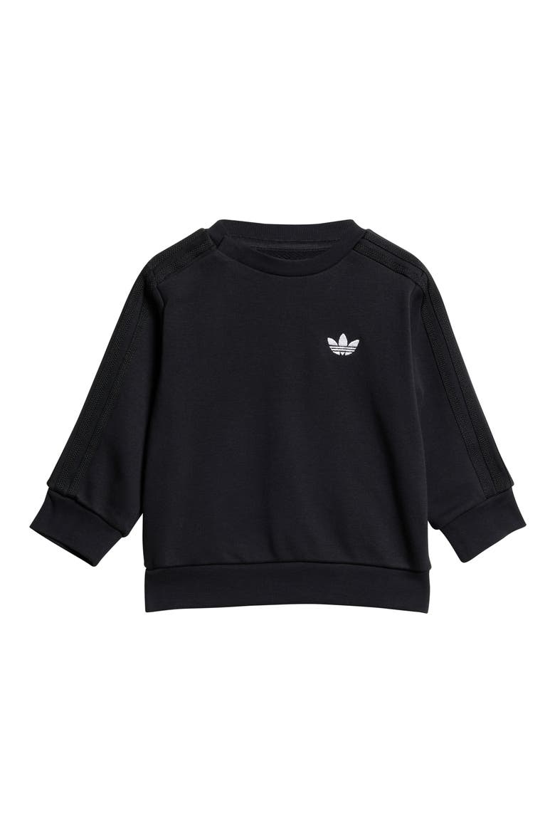 Kids' Denim Crew Set, Alternate, color, BLACK