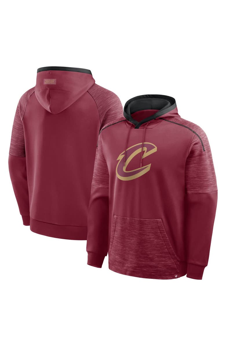 FANATICS Men's Fanatics Wine Cleveland Cavaliers Pick & Roll Defender Pullover Hoodie, Main, color, Wine