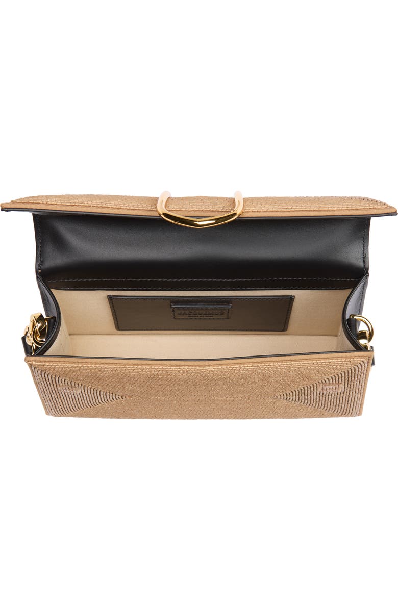 Jacquemus Le Grand Bambino Raffia Handbag, Alternate, color, Beige