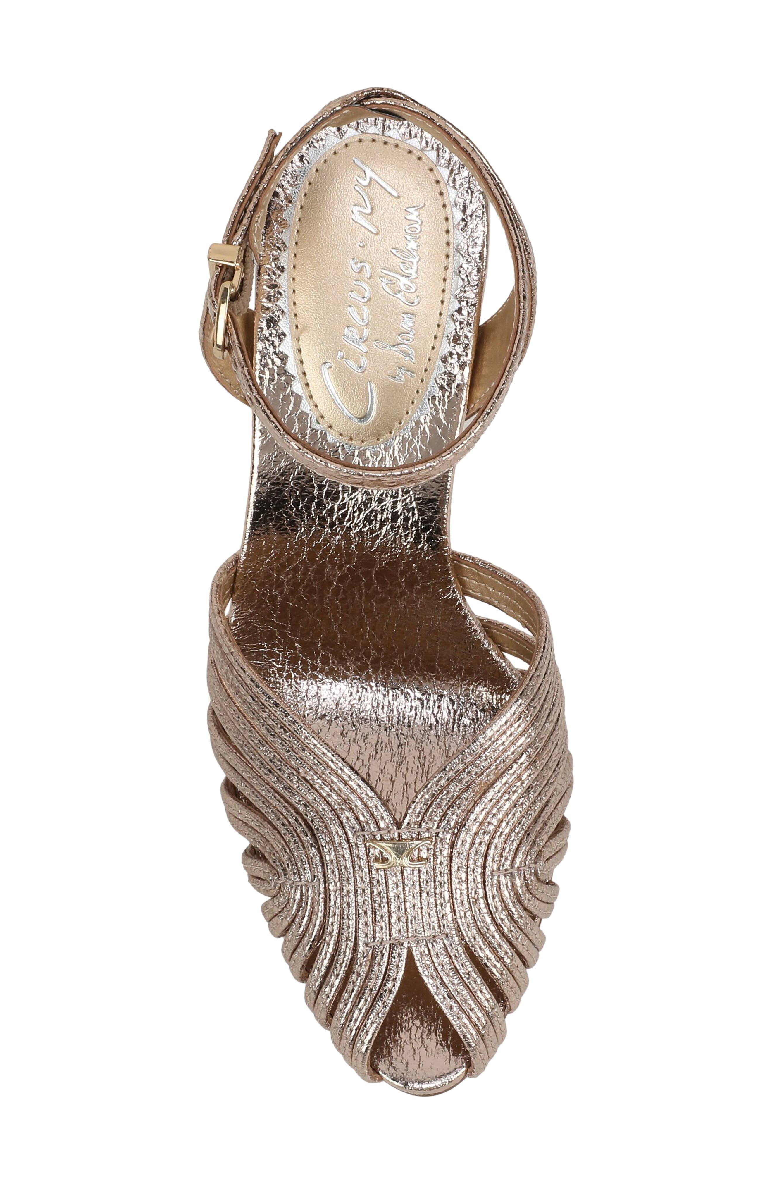 Giana Ankle Strap Pump, Alternate, color, GOLD LEAF