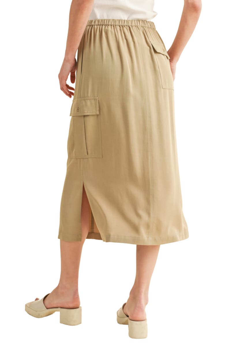 WISHLIST Cargo Midi Skirt, Alternate, color, Soft Olive
