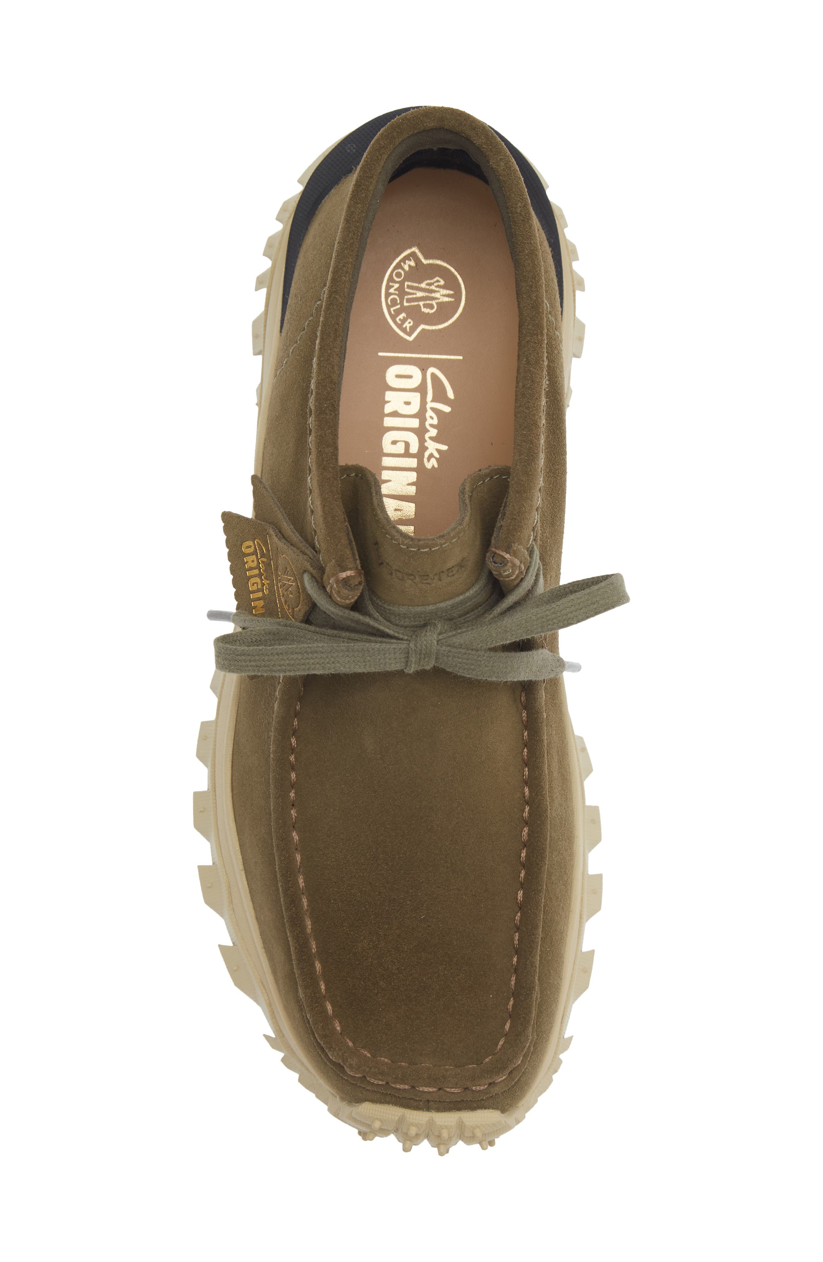 x Clarks Originals Trailgrip Wallabee Suede Boot, Alternate, color, MID BRONZE GREEN