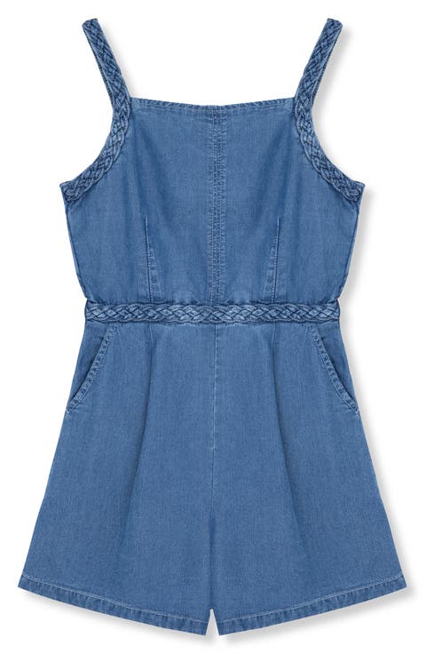 Carra Chambray Eyelet Romper