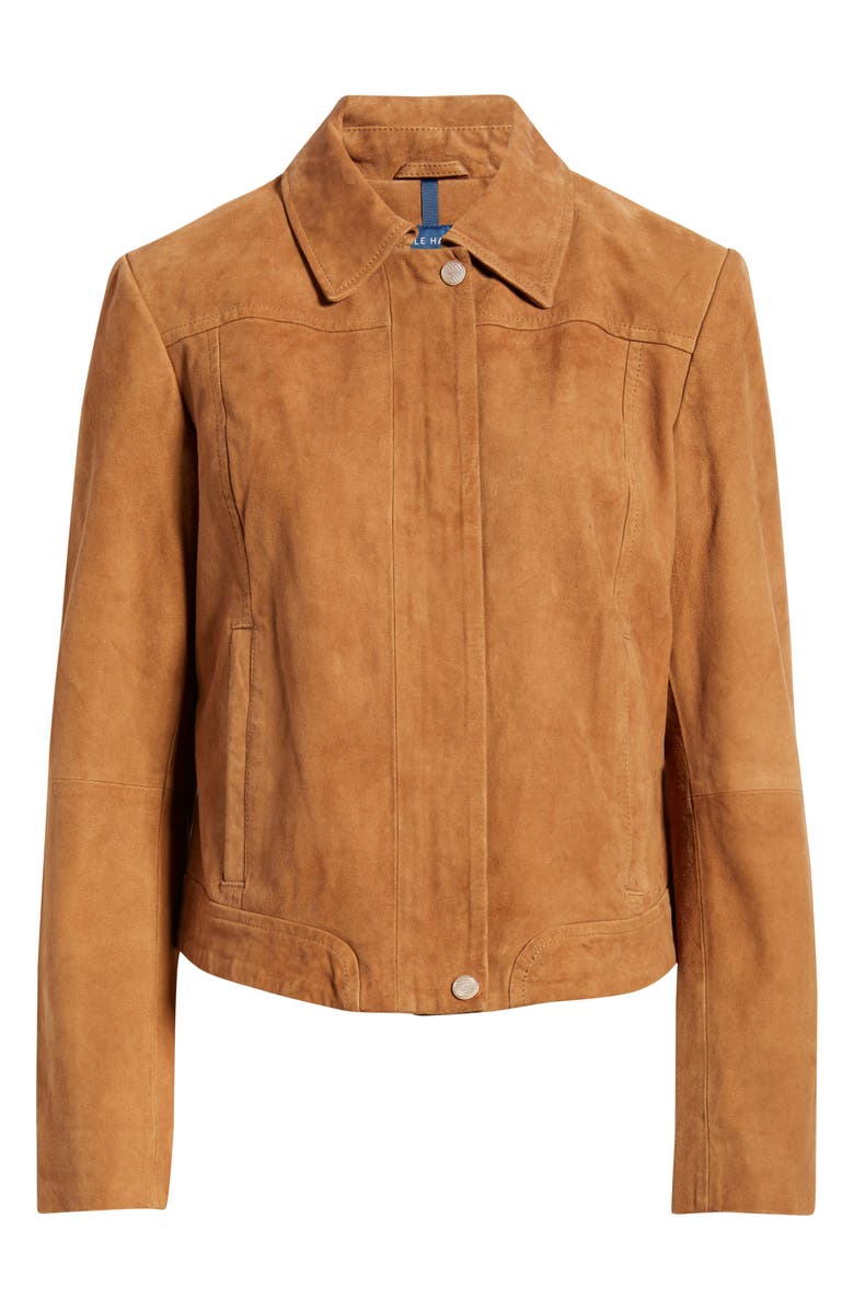 Cole Haan Suede Jacket, Alternate, color, Hazlenut