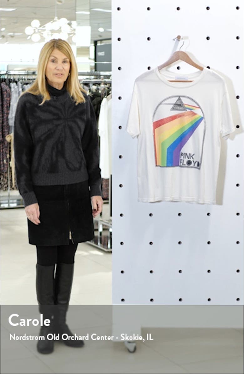 Pink Floyd Retro Rainbow Boyfriend Graphic Tee, sales video thumbnail
