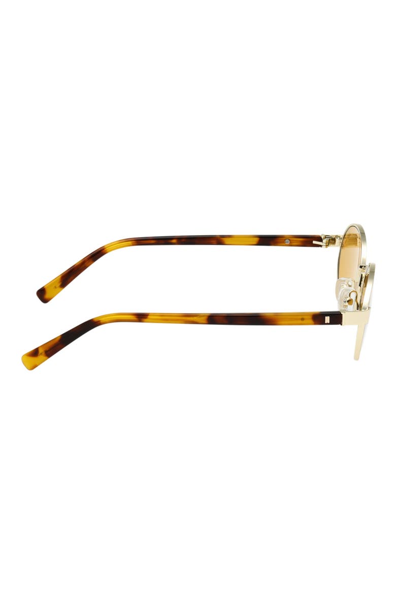 51mm Oval Sunglasses, Alternate, color, GOLD / BROWN