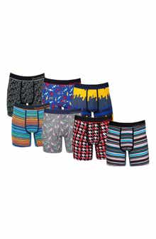 UNSIMPLY STITCHED 7-Pack Assorted Stretch Cotton Boxer Briefs