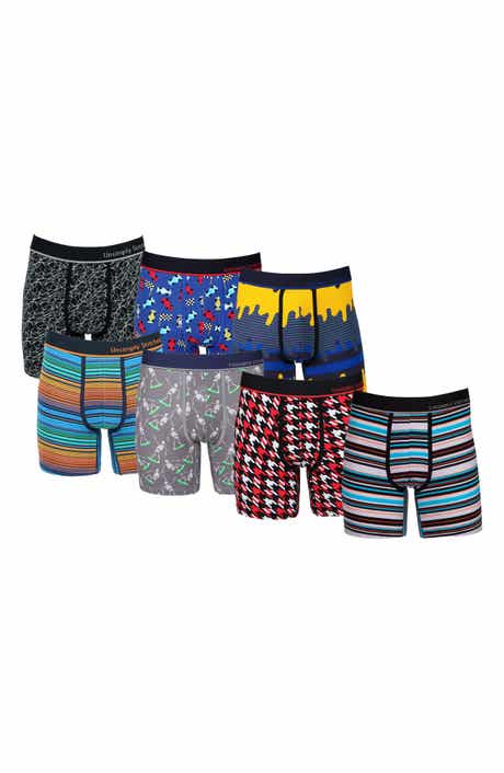 UNSIMPLY STITCHED 7-Pack Assorted Stretch Cotton Boxer Briefs