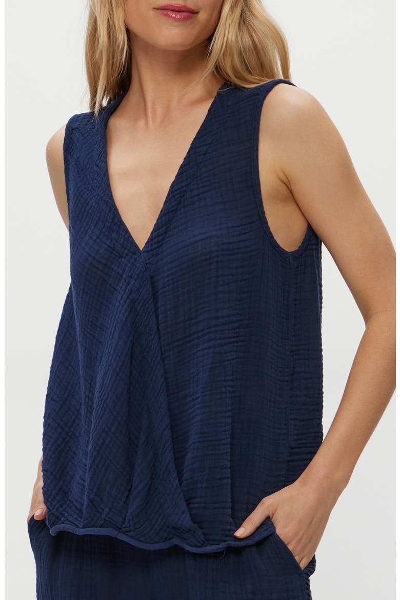 Kate Surplice Sleeveless Top, Main, color, NOCTURNAL