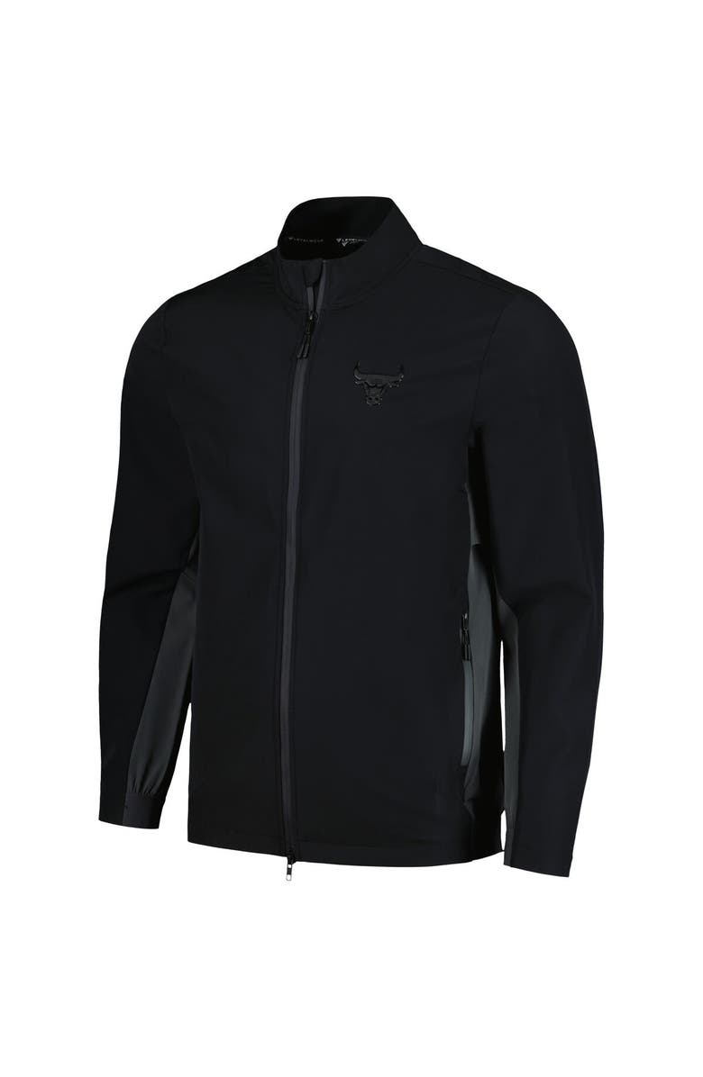 LEVELWEAR Men's Levelwear Black Chicago Bulls Harrington Full-Zip Jacket, Alternate, color, Black