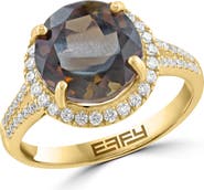 EFFY Smoky Quartz & Diamond Ring