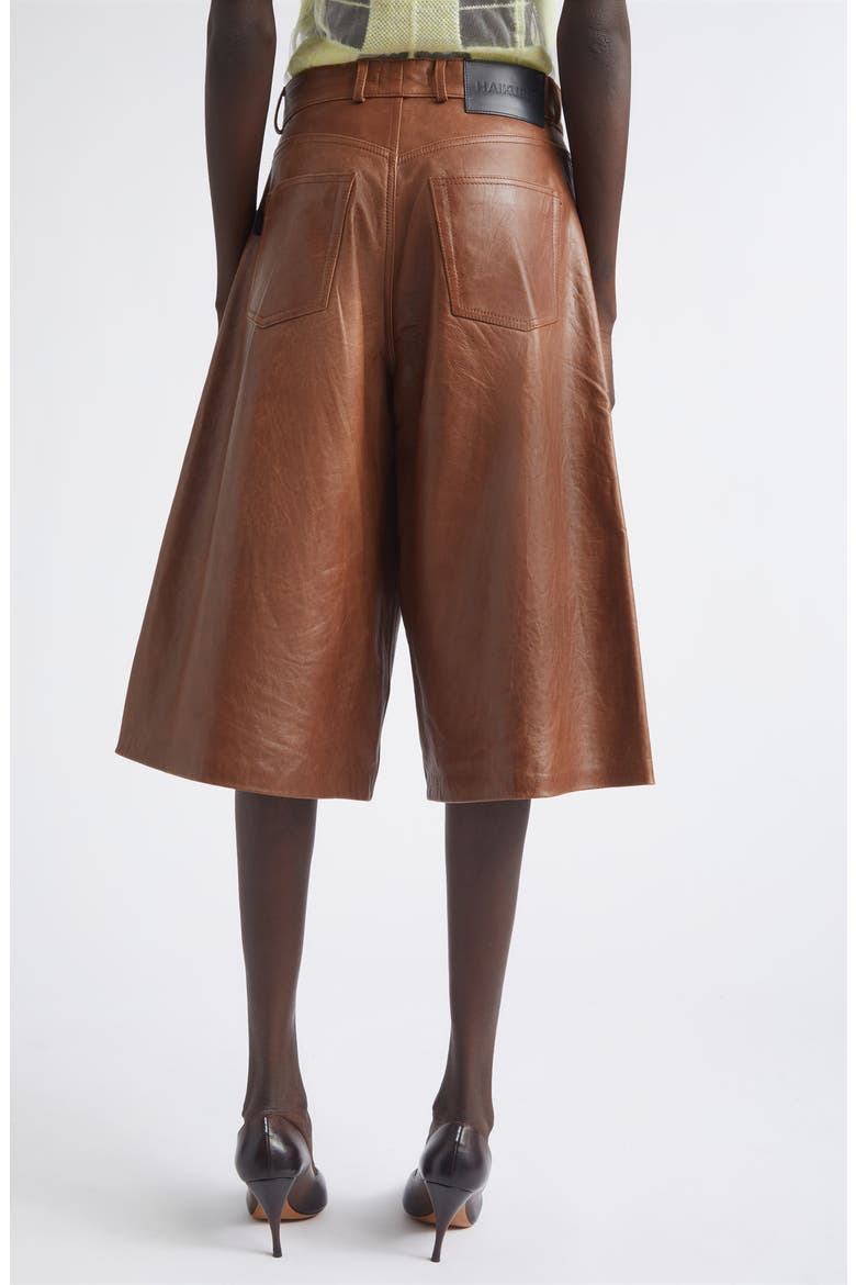 Legacy Leather Bermuda Shorts, Alternate, color, TAN