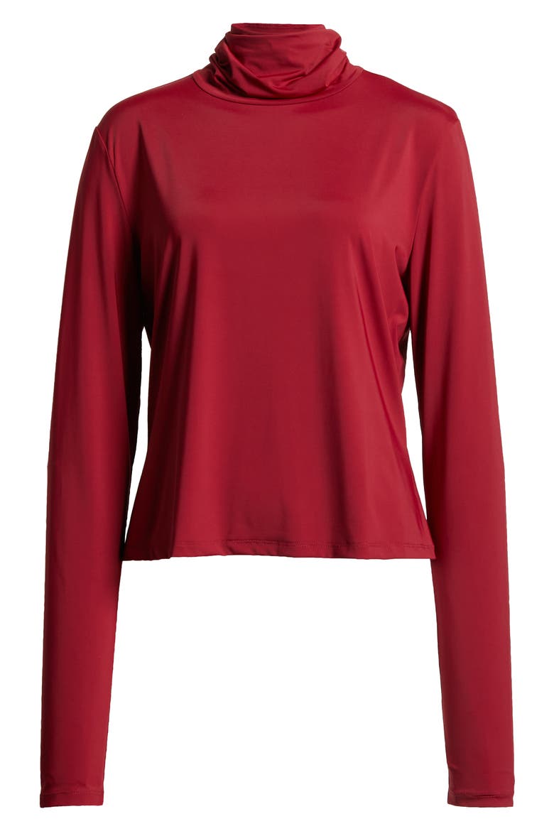 x CHÉRIE MADELEINE Francoise Turtleneck Top, Alternate, color, BORDEAUX