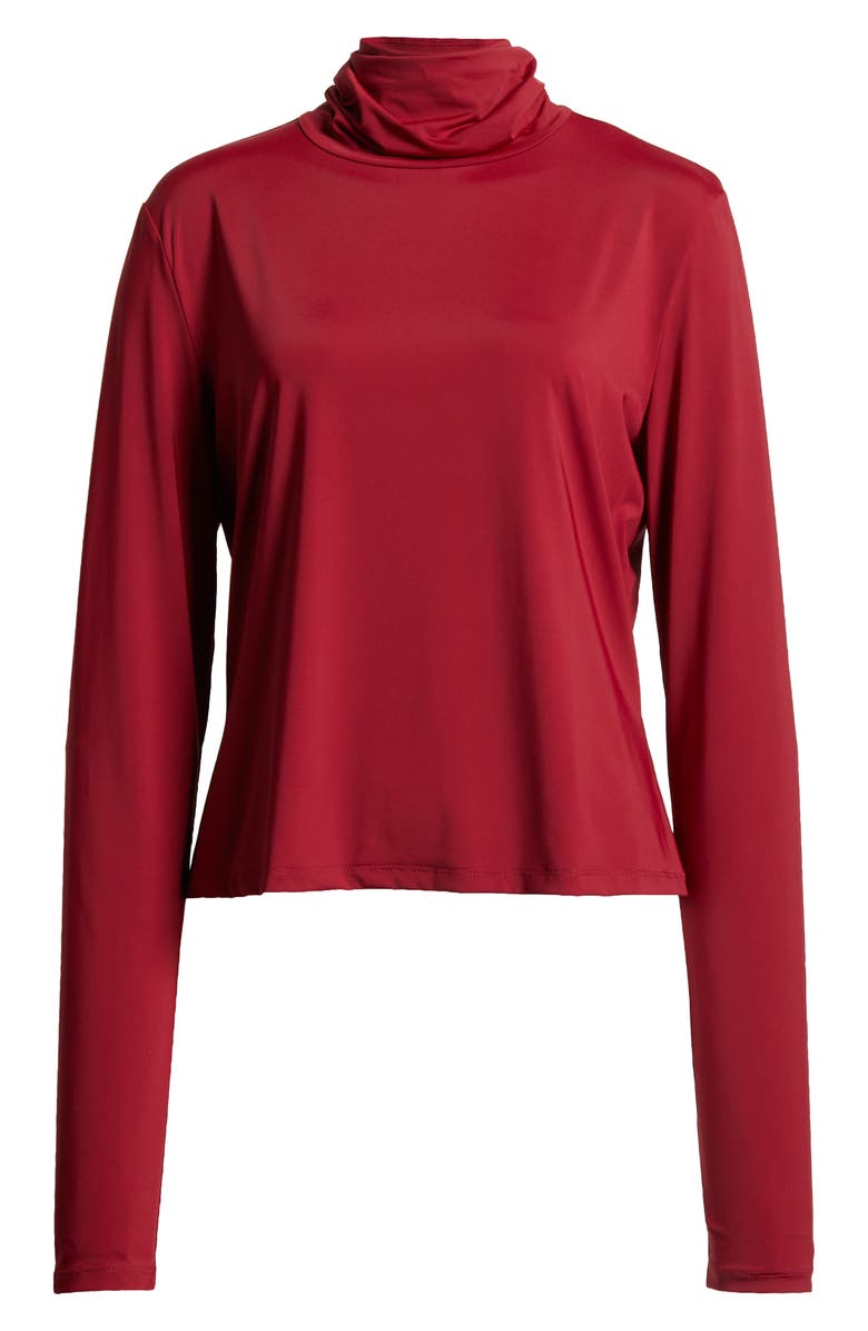 WAYF x CHÉRIE MADELEINE Francoise Turtleneck Top, Alternate, color, Bordeaux
