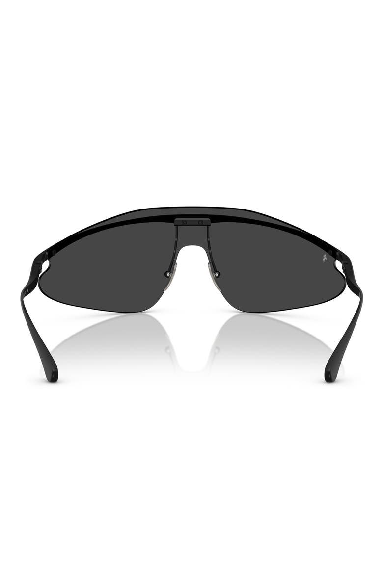 140mm Mirrored Irregular Sunglasses, Alternate, color, MATTE BLACK / MIRROR SILVER
