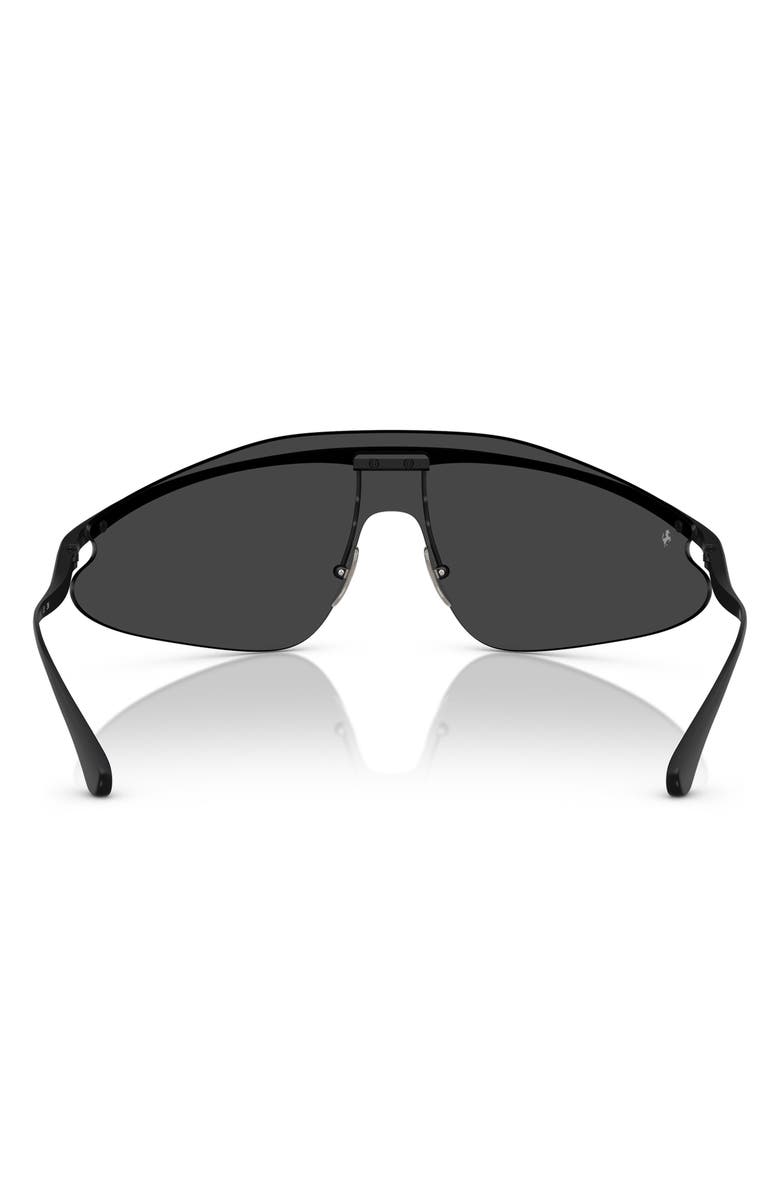 Scuderia Ferrari 140mm Mirrored Irregular Sunglasses, Alternate, color, Matte Black / Mirror Silver