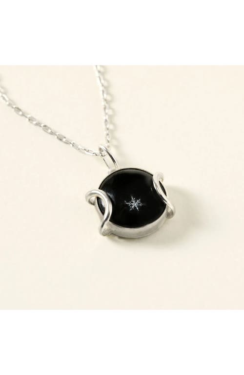 Snowglobe Jewelry Real Snowflake Forever Necklace In Silver