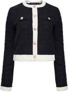 LIONESS Riviera Contrast Trim Tweed Jacket