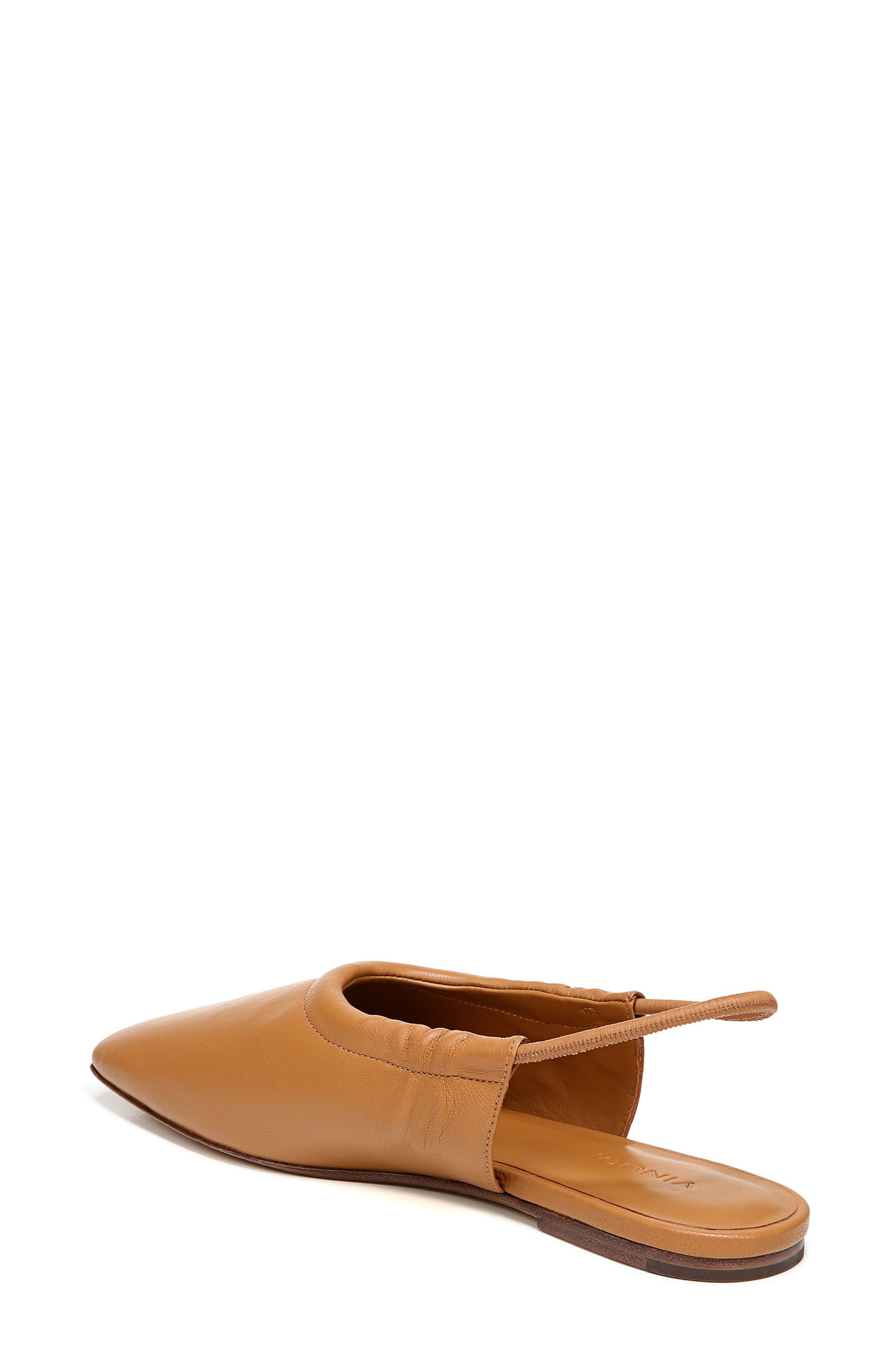 Cadya Square Toe Slingback Flat, Alternate, color, TAN