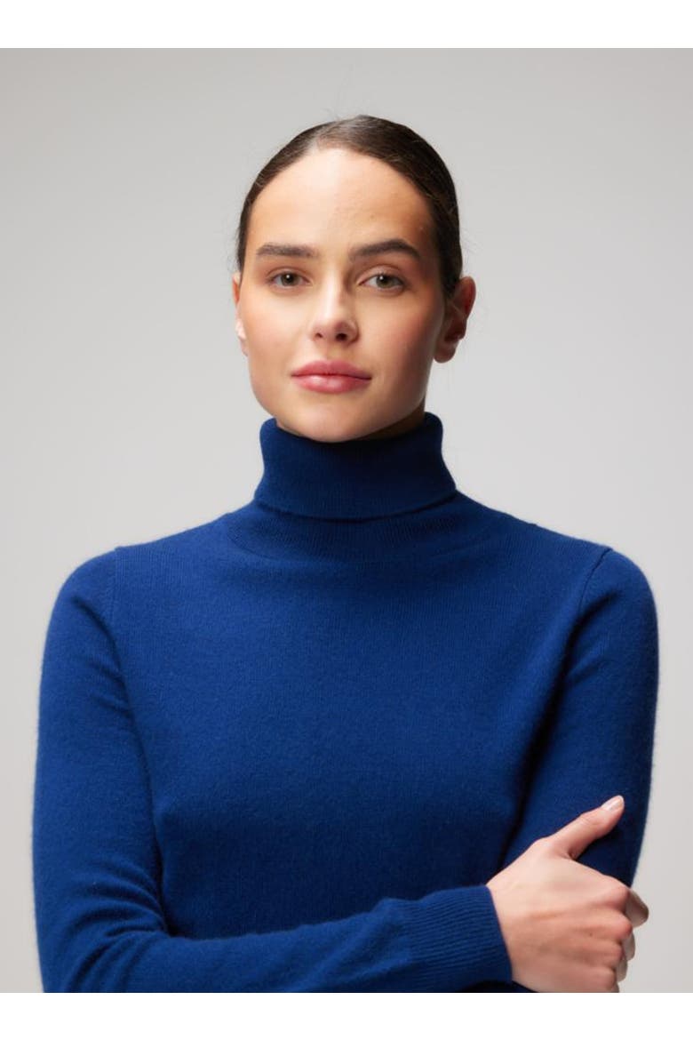 Cashmere L/S Turtleneck, Alternate, color, BLEU ROI